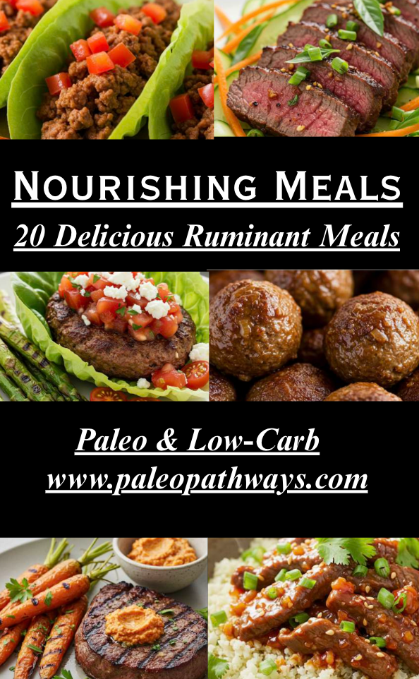 Nourishing Meals: 20 High-Protein, Low-Carb Recipes with Ruminant Meat